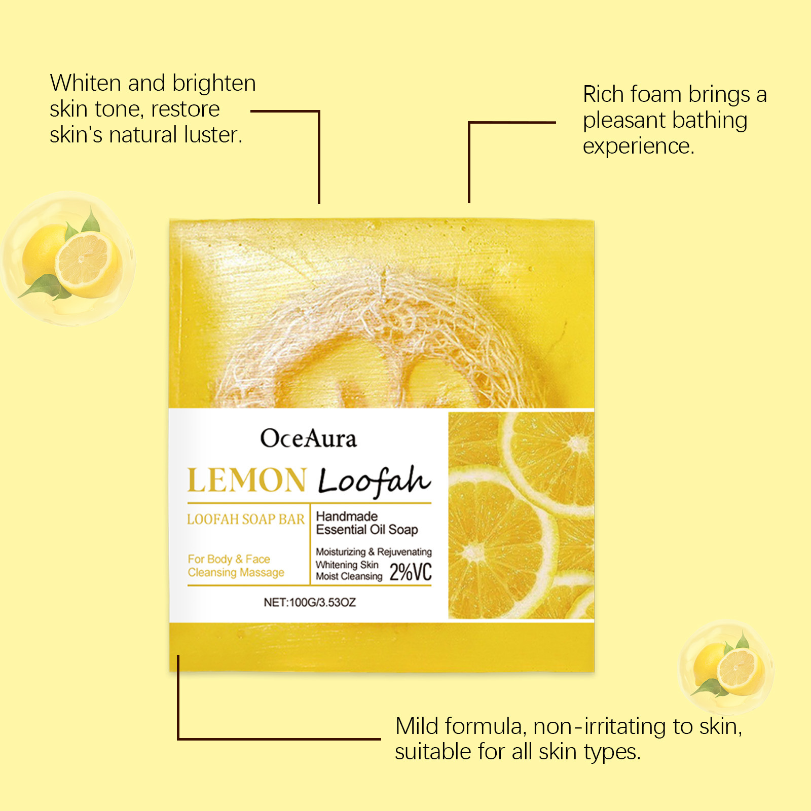 Jabón Artesanal de Limón y Esp - Body Loofah Natural reseña y precio