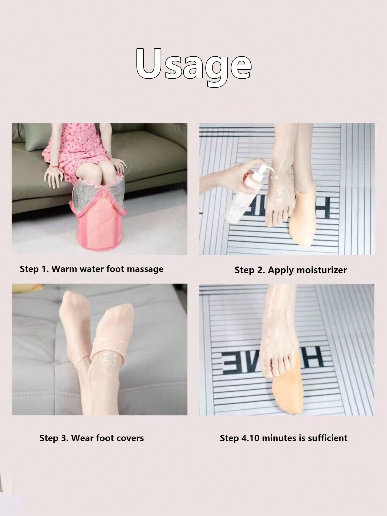 1 par de calcetines de silicon - Foot Mask Peeling reseña y precio