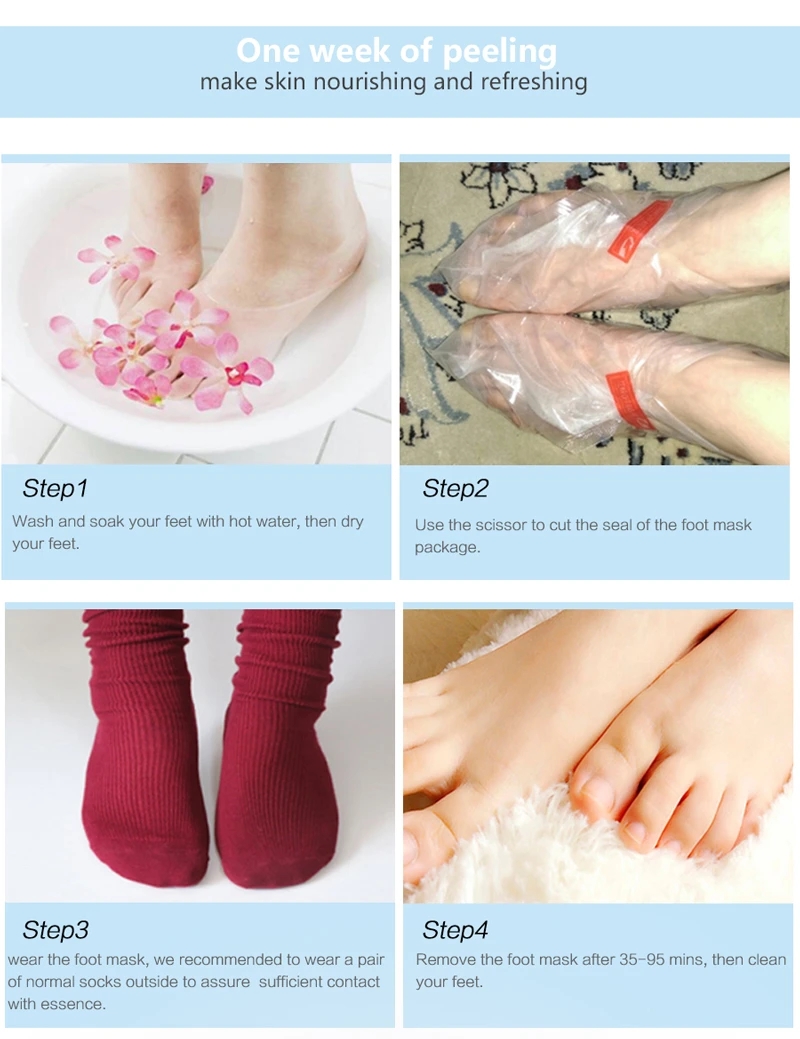 6 paquetes de mascarilla exfol - Foot Mask Peeling reseña y precio