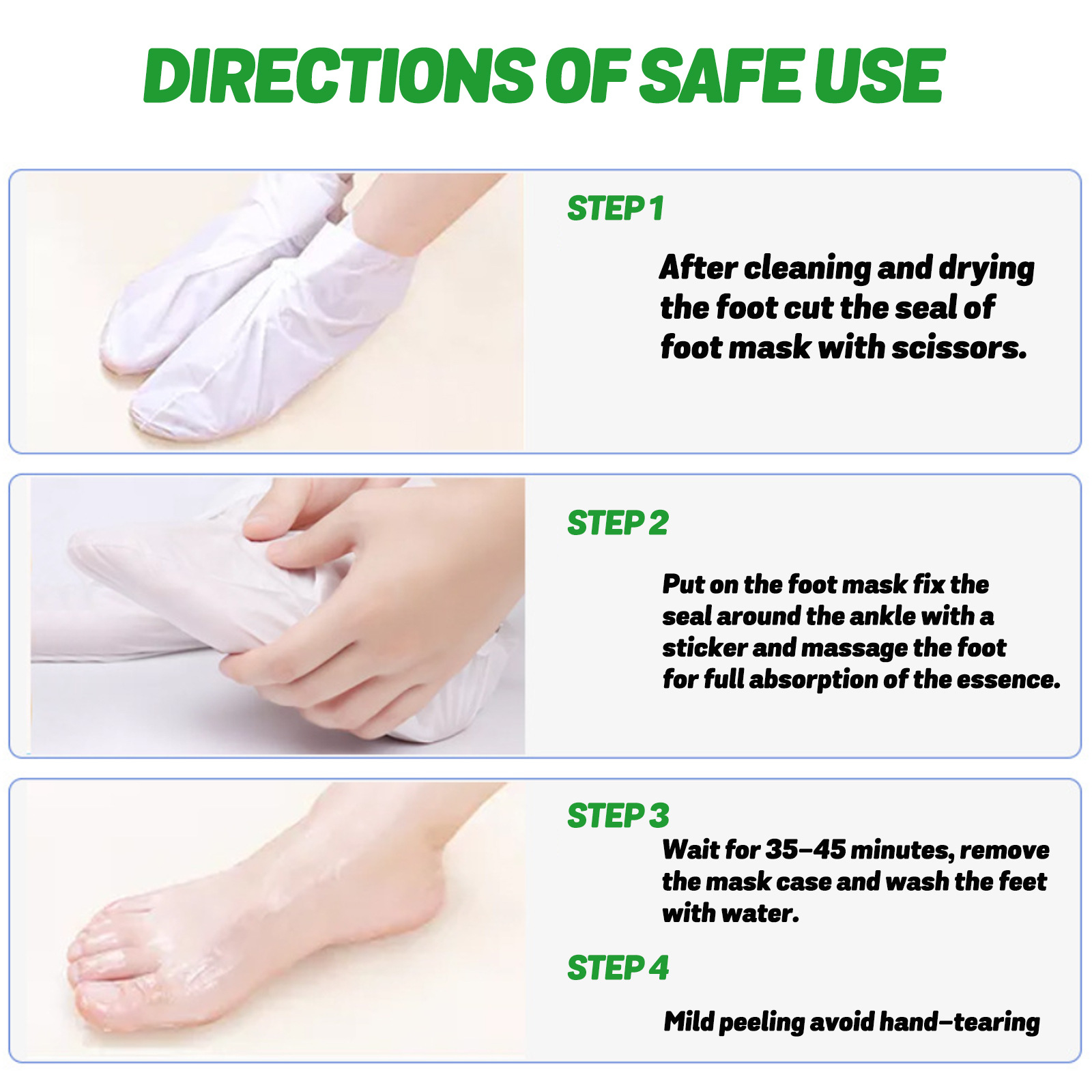 Mascarilla para pies de Aloe V - Foot Mask Peeling reseña y precio