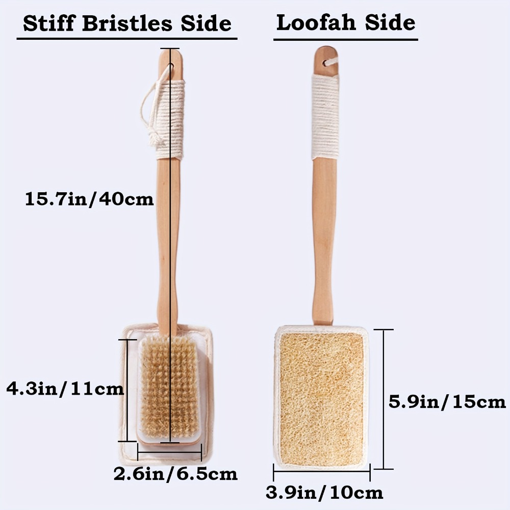 Cepillo de baño de madera con  - Body Loofah Natural reseña y precio